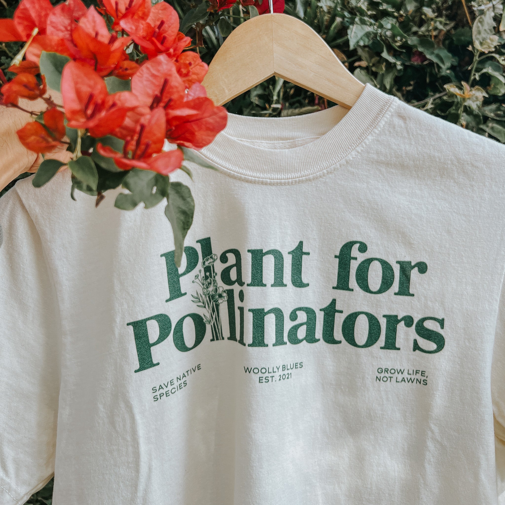 Plant for Pollinators Unisex T-Shirt in Butterfly Silk