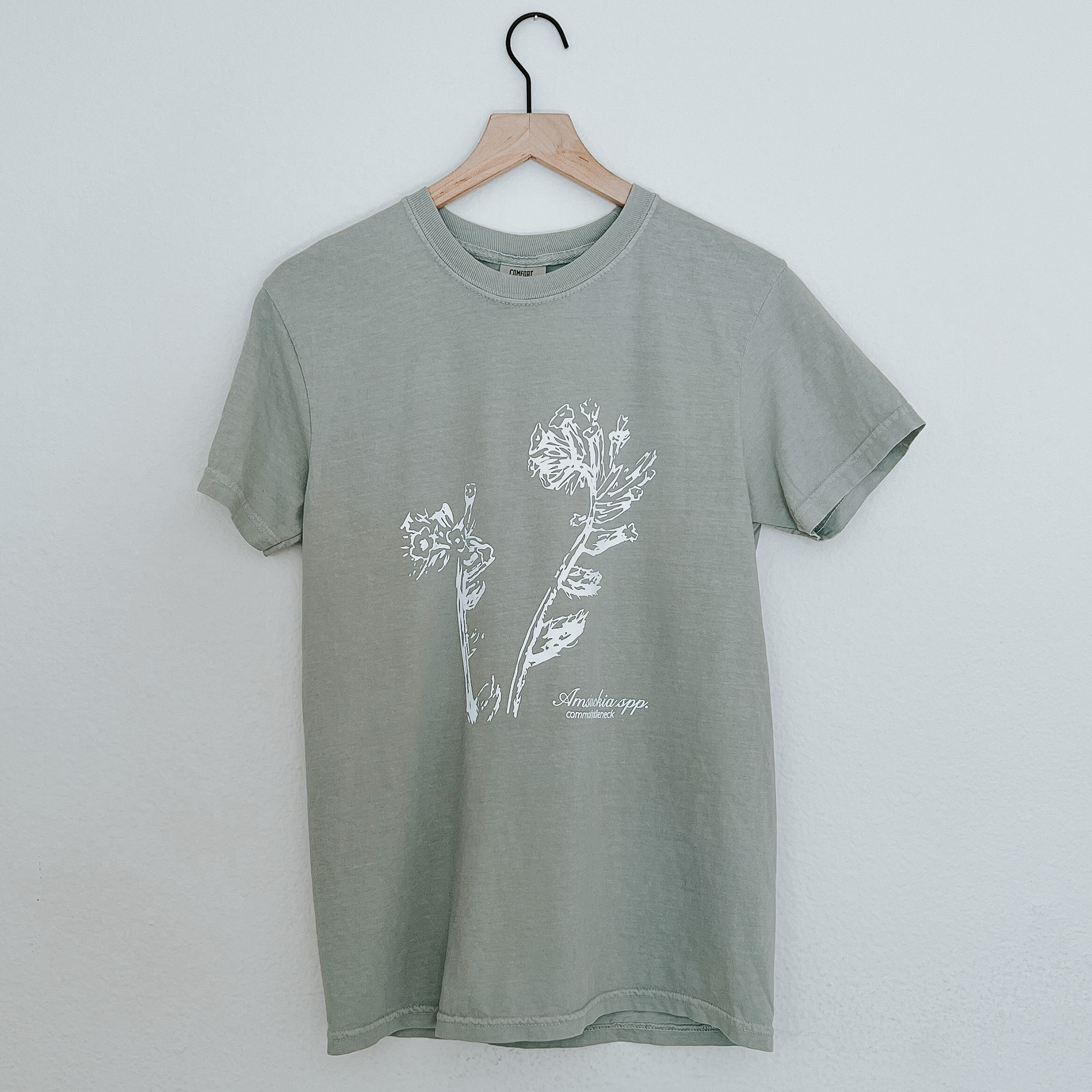 Fiddleneck Unisex T-shirt in Dusty Sage