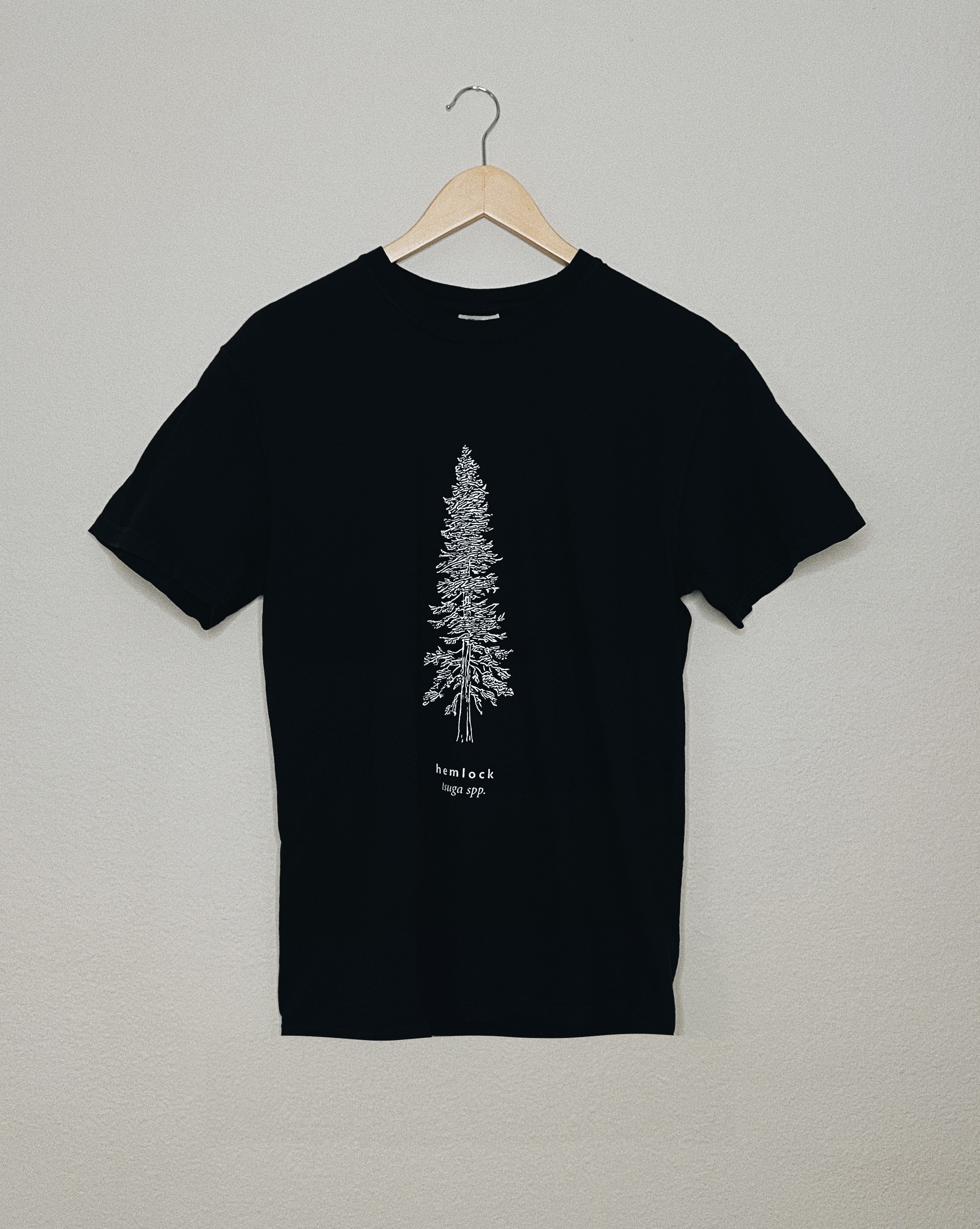 Hemlock Unisex T-shirt in Black