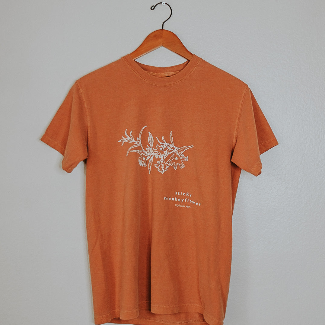 sticky monkeyflower unisex t-shirt ember