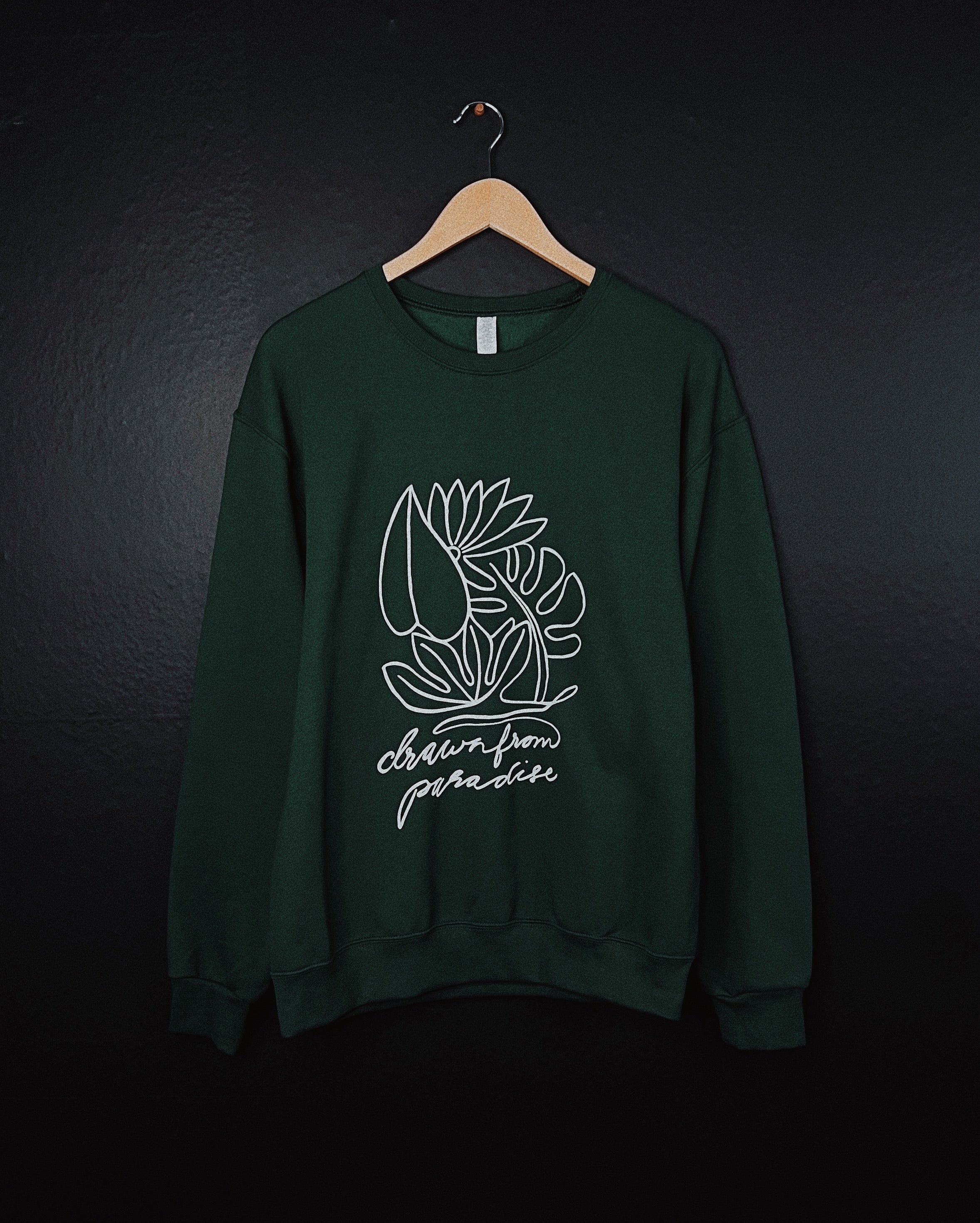 Drawn from Paradise Juniper Forest Unisex Crewneck Sweater