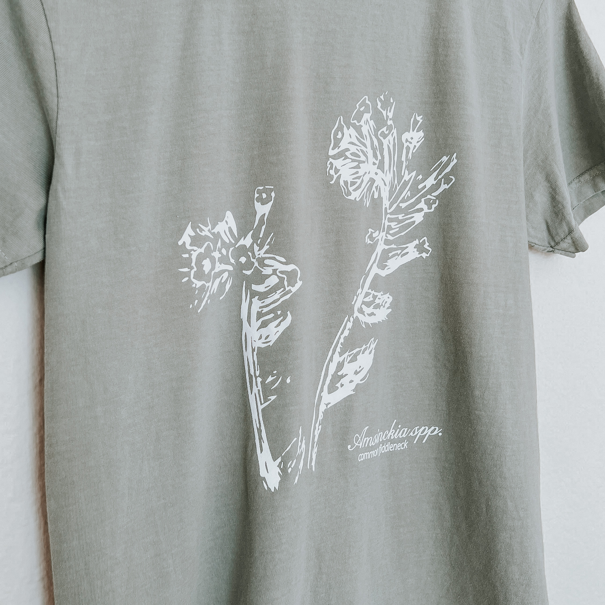 Fiddleneck Unisex T-shirt in Dusty Sage