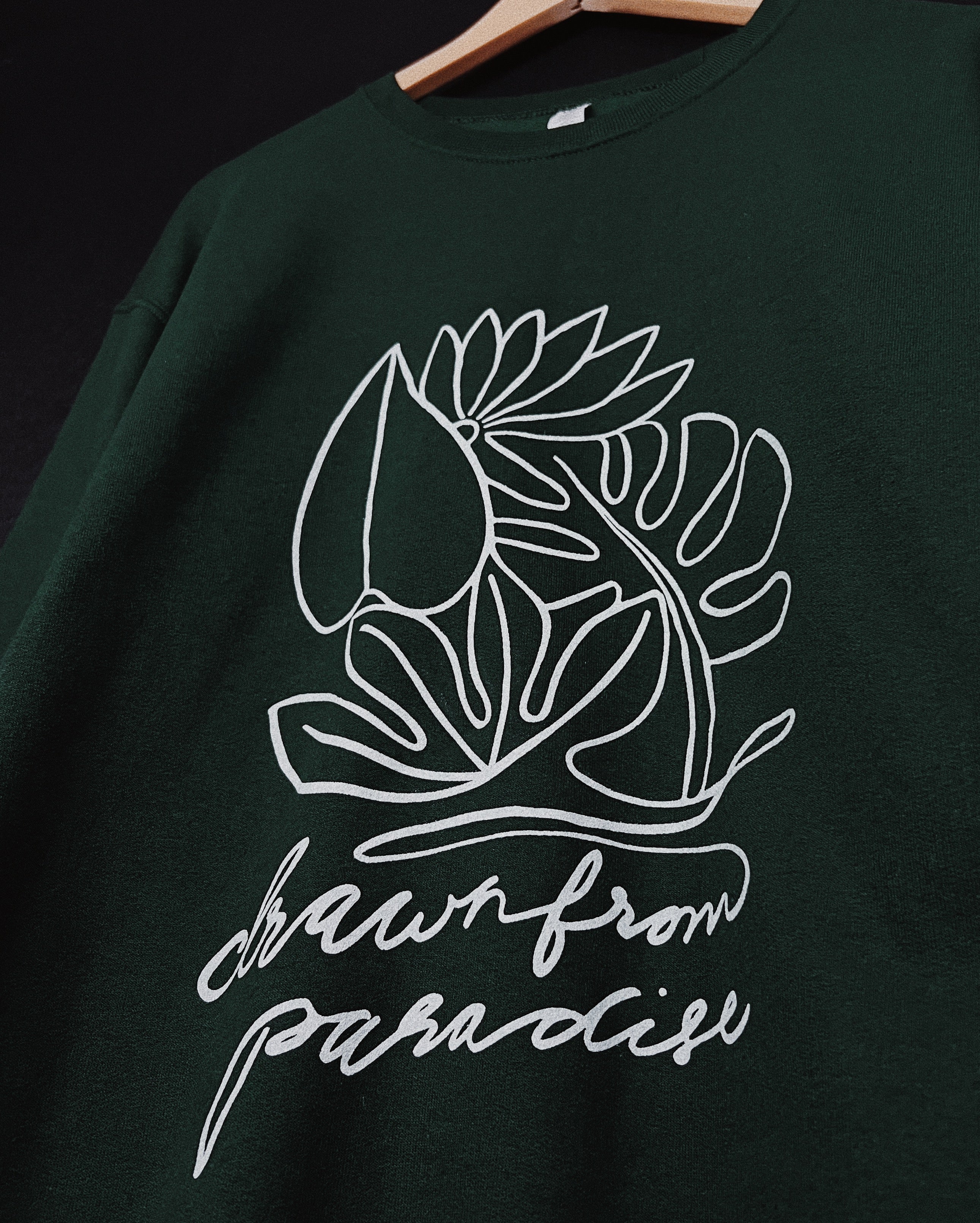 Drawn from Paradise Juniper Forest Unisex Crewneck Sweater